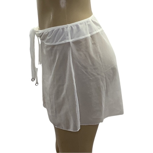 Aurora Rio White Mesh Skirt With Waist Tie New With Tags - Picture 4 of 6